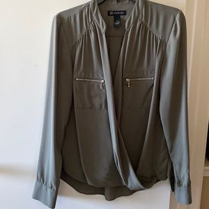 INC International Concepts Women’s Surplice Front Zip-Button Tops